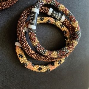 Lily and Laura Beaded  Stretch Bracelet Stack